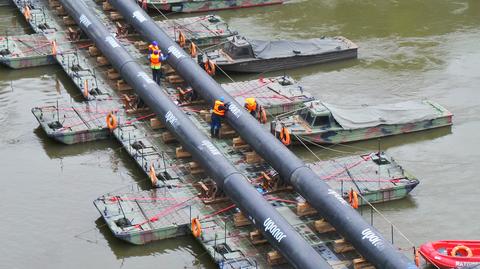 Rozpoczął się demontaż mostu pontonowego