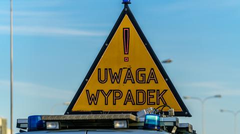 Zderzenie na A2 w kierunku Warszawy