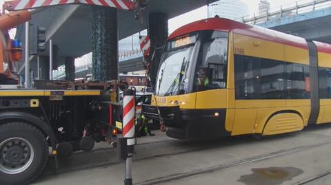 Zderzenie auta z tramwajem