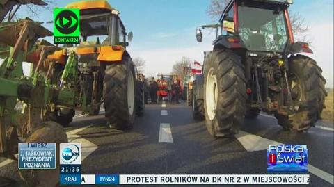 Rolnicy protestują od poniedziałku