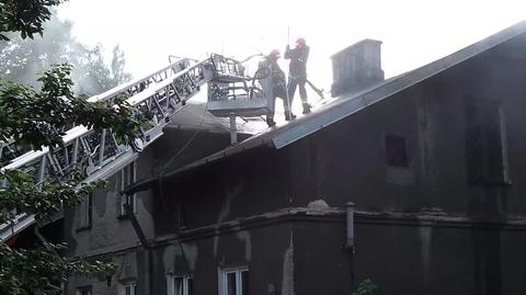 Pożar domu w Pruszkowie