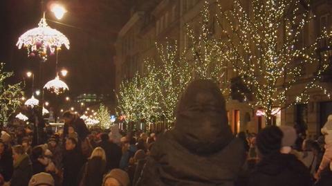 Iluminacja na Krakowskim Przedmieściu