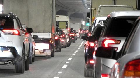 Utrudnienia w tunelu na południowej obwodnicy Warszawy