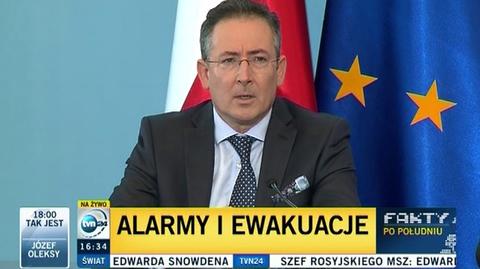 Minister Bartłomiej Sienkiewicz o zatrzymaniu mężczyzny