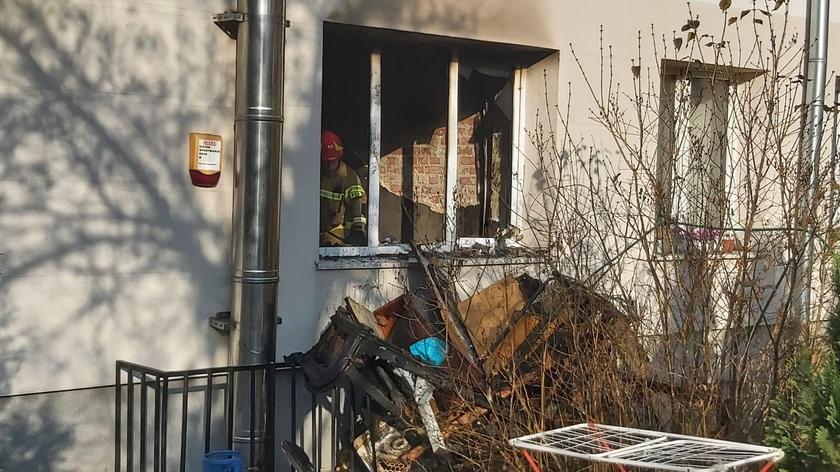 Pożar mieszkania na Grochowie 