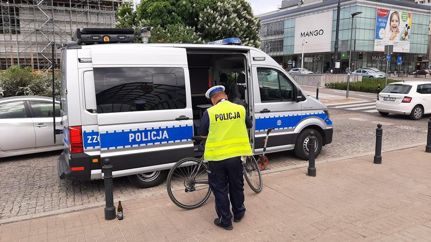 Potrącenie rowerzysty w centrum