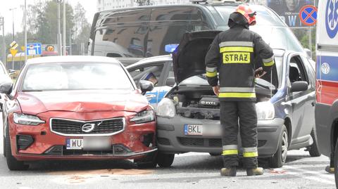 Zderzenie dwóch aut na Woronicza