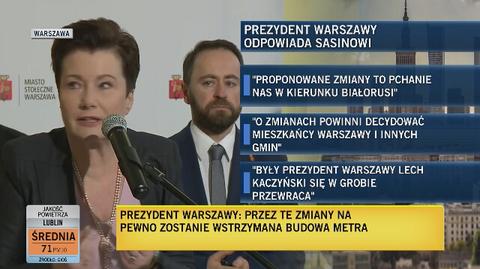 Prezydent Warszawy krytykuje propozycje PiS-u