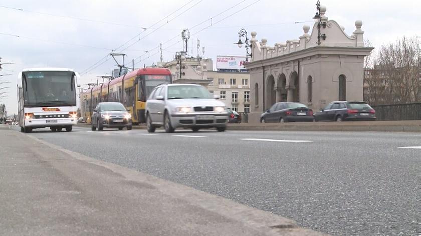 Ograniczenie dla tramwajów na moście Poniatowskiego