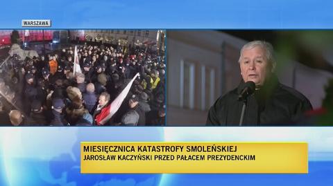Kaczyński podczas 80. miesięcznicy smoleńskiej