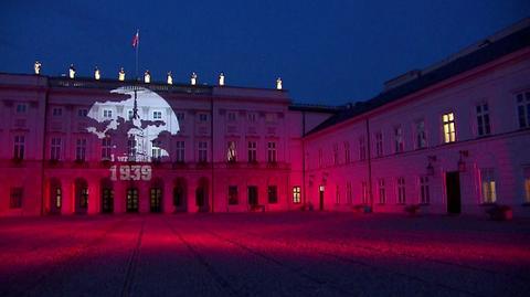 Nowa iluminacja Pałacu Prezydenckiego