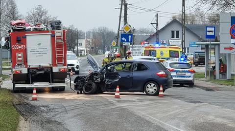 W Sokołowie zderzyły się dwa samochody 