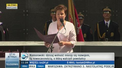 Przemówienie prezydent Warszawy