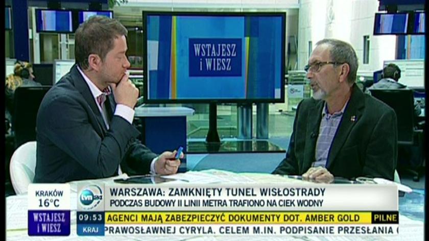 Geolog o wycieku na budowie stacji metra Powiśle