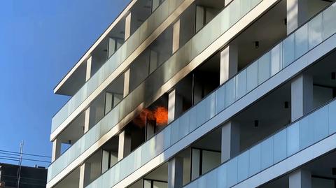 Pożar w apartamentowcu na Jana Kazimierza