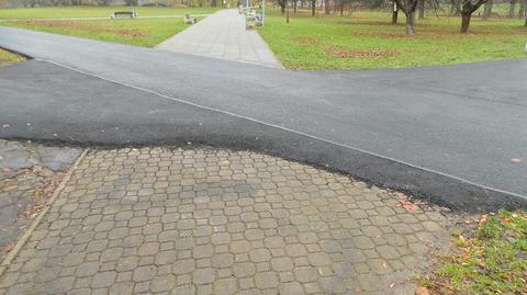 Nowy asfalt w parku Morskie Oko
