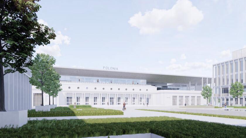 Stadion Polonii widziany z drona