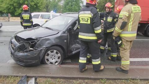 Zderzenie ciężarówki z samochodem osobowym