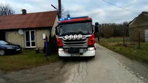 Interwencja straży pożarnej w miejscowości Werdun