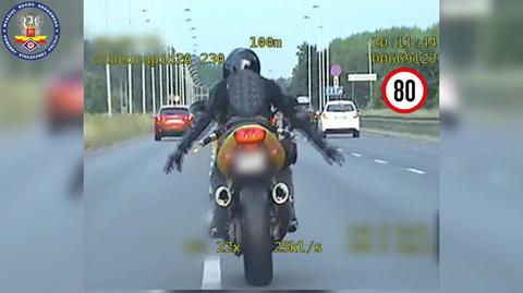 Policyjna kamera zarejestrowała "wyczyny" motocyklistów