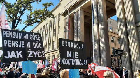 Prezes ZNP i nauczyciele tłumaczą, dlaczego protestują