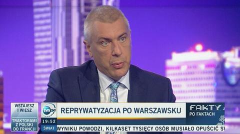 Roman Giertych o reprywatyzacji w programie "Fakty po faktach" TVN24