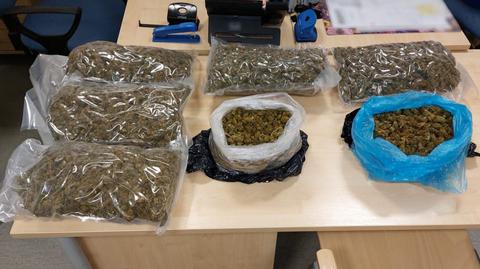 Na terenie posesji policjanci znaleźli blisko trzy kilogramy marihuany