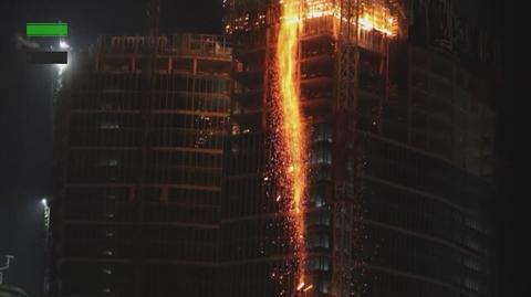 Płonie wieżowiec przy rondzie Daszyńskiego