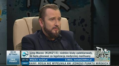 Piotr Liroy-Marzec był gościem TVN 24 