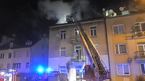 Pożar budynku przy ulicy ks. Piotra Skargi