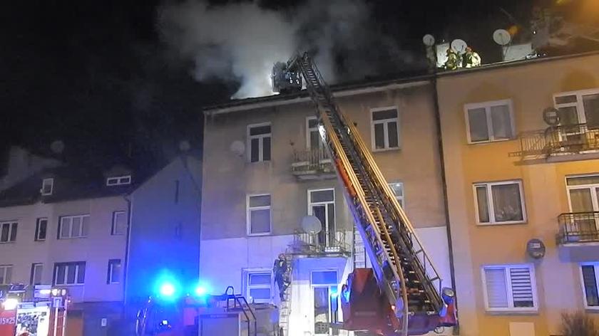 Pożar budynku przy ulicy ks. Piotra Skargi