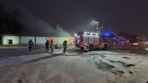 Pożar supermarketu na Bielanach