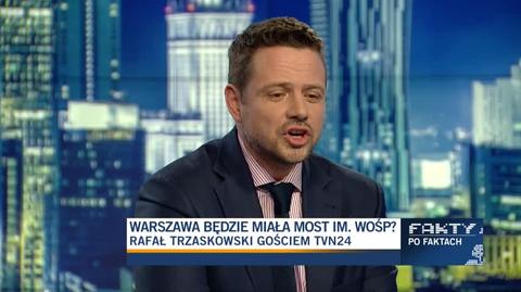 Prezydent Trzaskowski o moście WOŚP