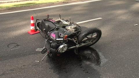 Motocyklista ranny po wypadku na Czecha