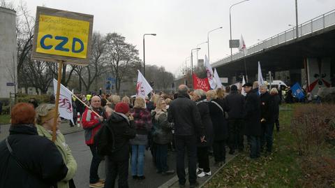 Nauczyciele protestują na ulicach Warszawy