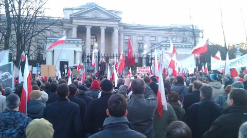 Protest przed rosyjską ambasadą