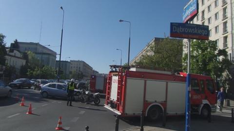 Motocyklista został poszkodowany w alei Niepodległości