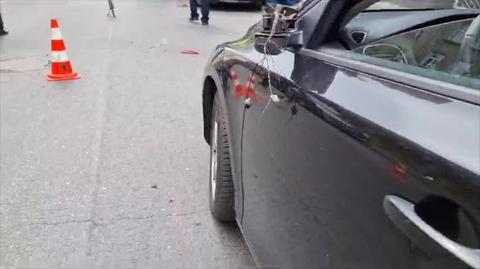Zderzenie sześciu aut na Skaryszewskiej 
