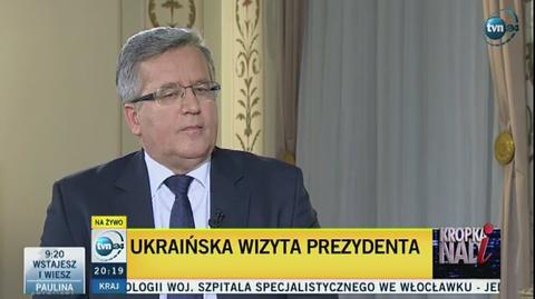 Ubiegający się o reelekcję Bronisław Komorowski był gościem "Kropki nad i"