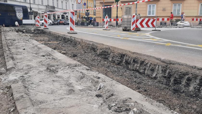 Prace prowadzone w rejonie ronda de Gaulle'a