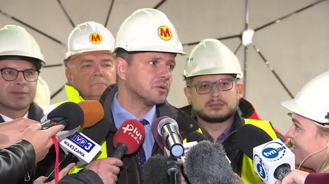 Prezydent o postępach prac na budowie metra na Woli