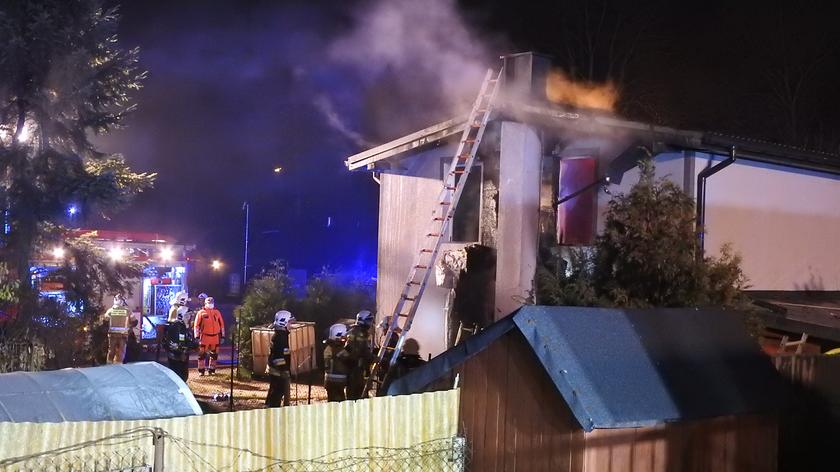 Pożar domu w miejscowości Słomin