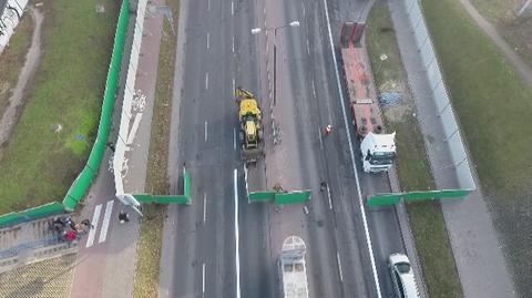 Dronem nad budową metra