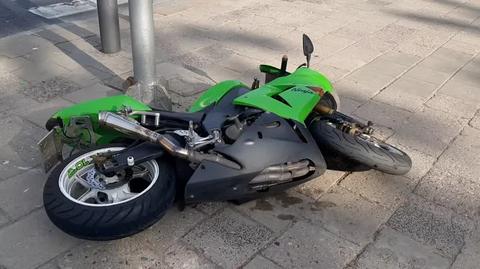 Wypadek motocyklisty na Muranowie
