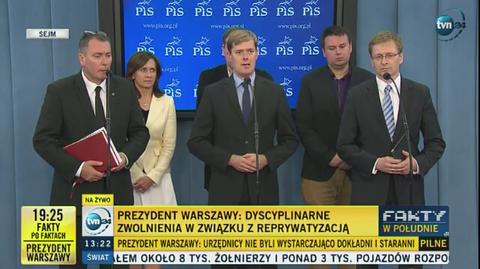 PiS po wypowiedzi prezydent Warszawy