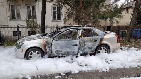 Spalone auto w Pruszkowie 