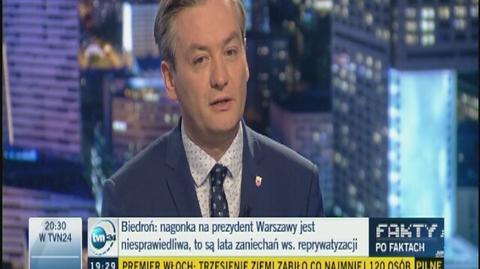 Robert Biedroń o kontrowersjach wokół warszawskiej reprywatyzacji