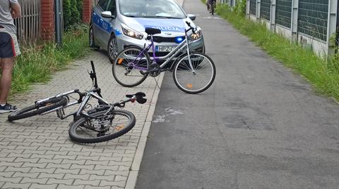 Zderzenie rowerzystów na Korbońskiego