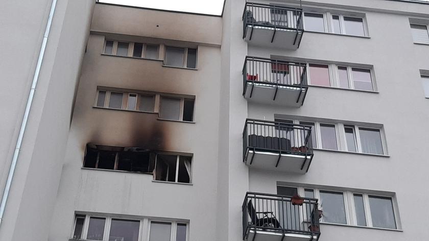 Pożar mieszkania na Pradze 