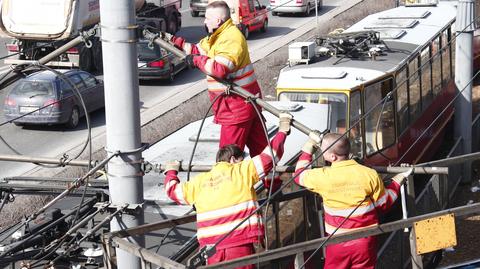 Awaria sieci trakcyjnej zablokowała tramwaje